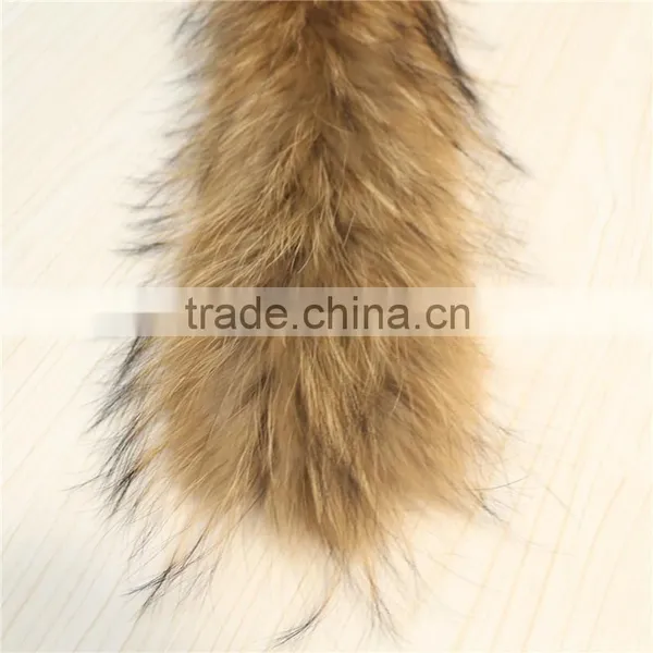 Factory Price Custom Size Accept Real Raccoon Fur Hood Trim Fur Collar photo-4