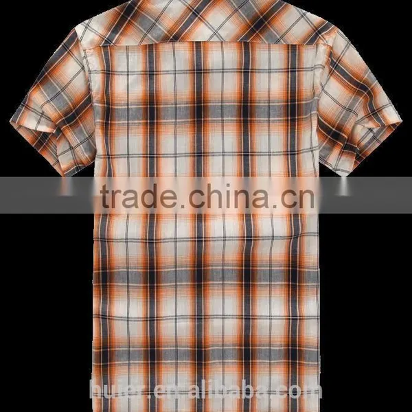 Open End Men Cotton Business Casual Plaids Shirt Check Shirt photo-6