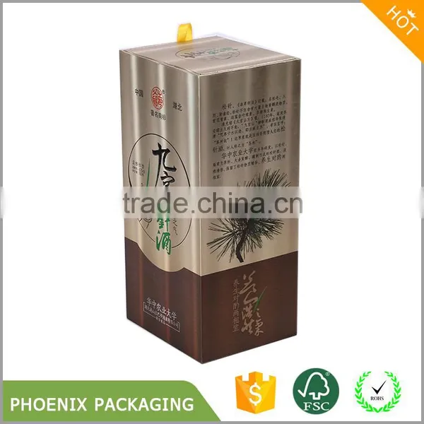 Eco-friendly Customized Design Printed Paper Wine Packaging Box photo-2