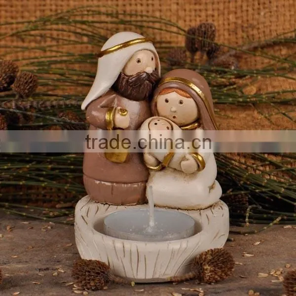 Polyresin Nativity Set Candlestick photo-3