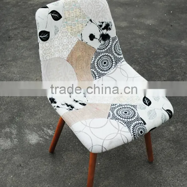 Patchwork Dining Room Chairs Cheap With Four Wood Legs photo-3