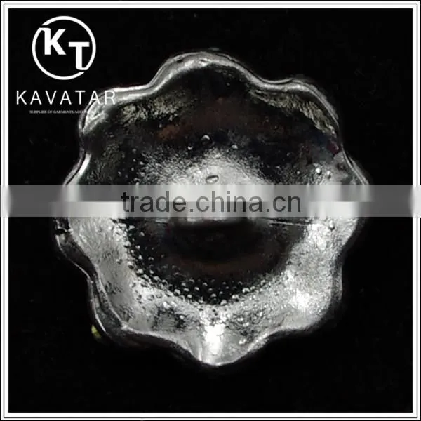Good Quality NK030 Metal Flower Lead Free Metal Shank Rhinestone Buttons photo-3