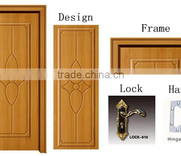 Hot Sale Pvc Armor Indian Main Door Design Mdf Wooden Door photo-2