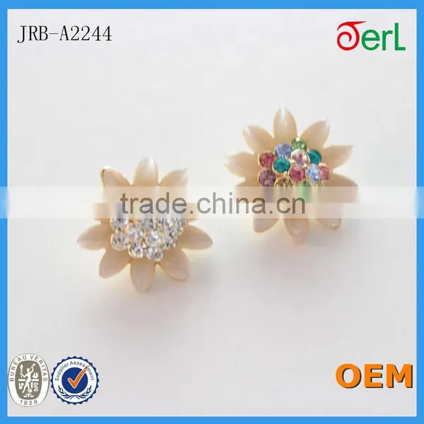 Fashion Pretty Flower Rhinestone Button photo-6