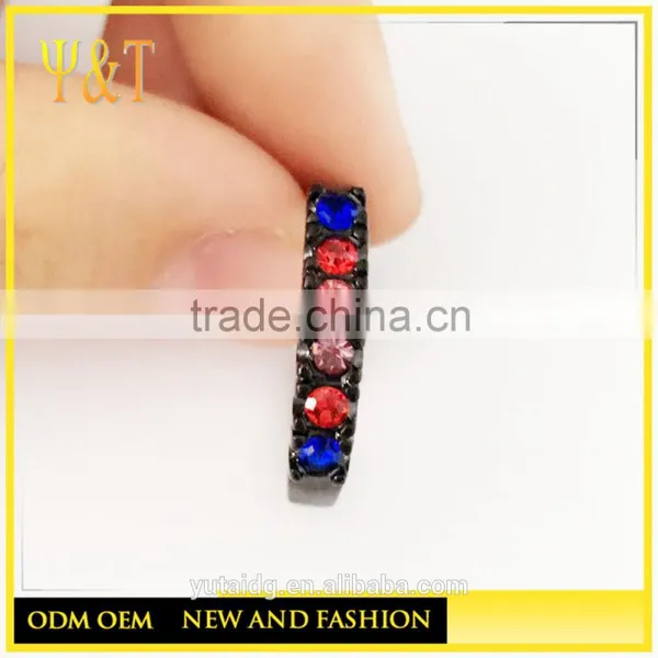 Jingli Jewelry Stainless Steel Black Coral Women Wedding Rings (HZ-066) photo-2