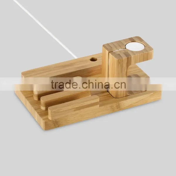 Desktop Bamboo Watch / Pad / Decorative Cell Phone Stand Holder photo-4