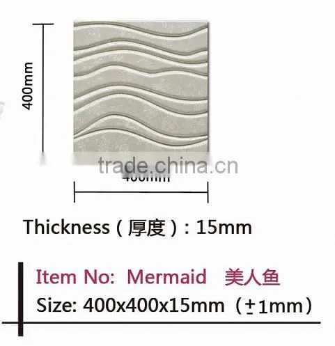 2016 Cheap Leather Panel Interior Decor Wall Covering Idea 3D Wave Panel (Mermaid ) photo-5
