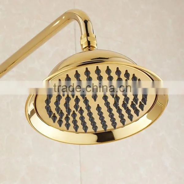 Luxury High Quality Brass Gold Finishing Bathroom Rain Shower Set photo-2