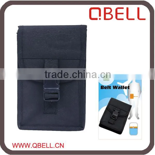 2 Pockets Belt Wallet With 1 Zipper/personal Wallet