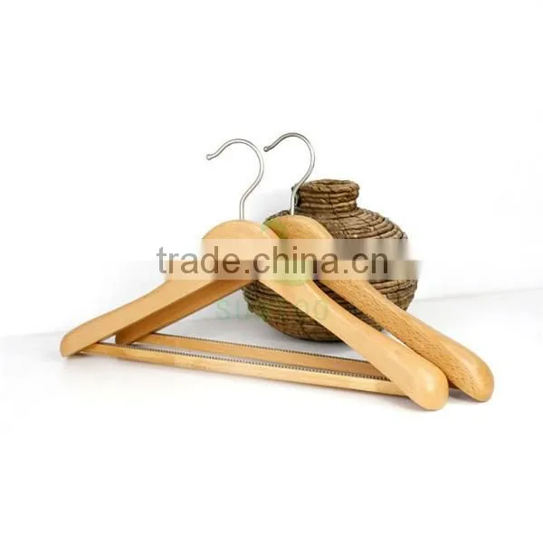 Natural Broad Shoulder Wooden Coat Hanger photo-4