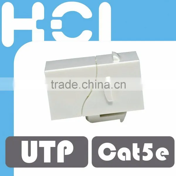 RJ45 Cat5e 180 Degree Unshielded UTP Straight Keystone Coupler photo-3