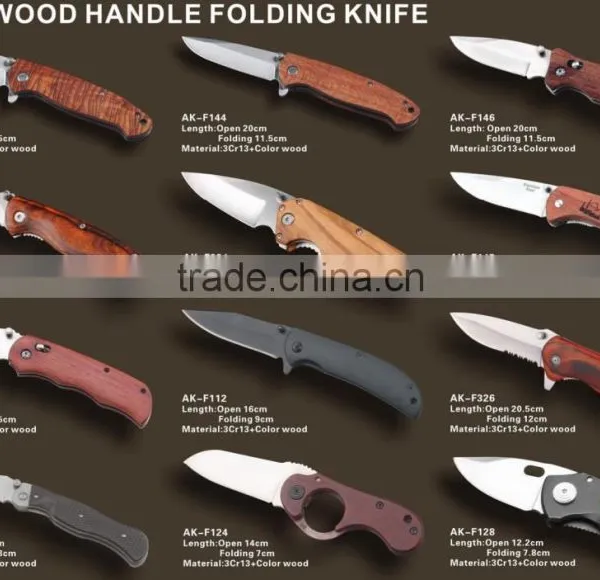 Fctory Direct Wood Handle Folding Knife photo-2
