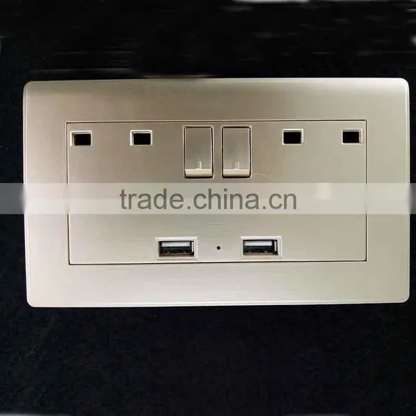 Electric Socket With Usb Port Plug Usb Wall Socket uk Plug Outlets photo-4