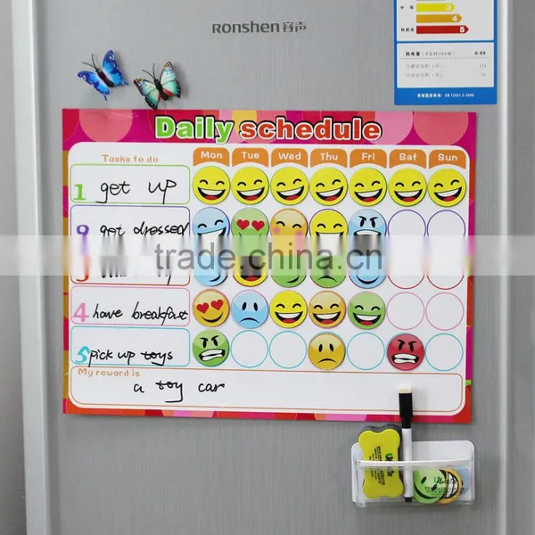 Custom Magnetic Weekly Planner Fridge Magnetic Board To-do List Kids Chores Chart photo-2