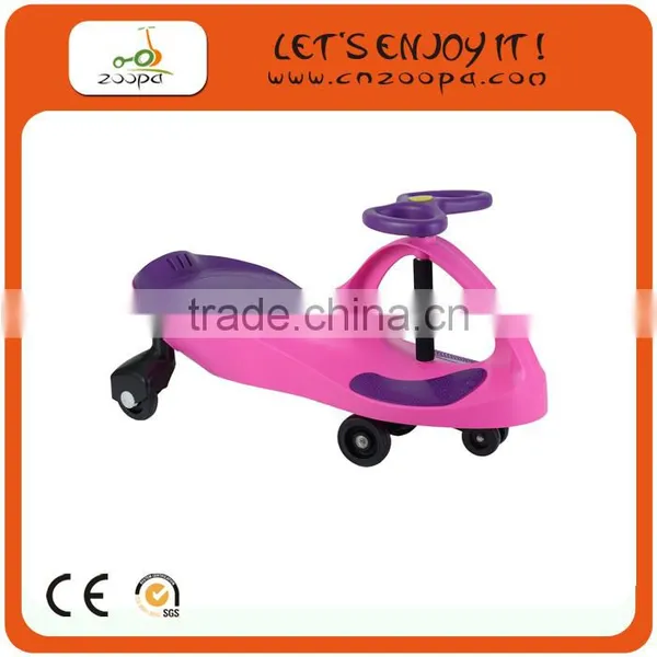 2014 New Model Original Christmas Gift Swing Car With Flashing PU Wheels