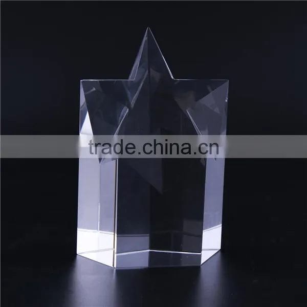 Customized Star Shaped Crystal Glass Awards Trophies photo-2
