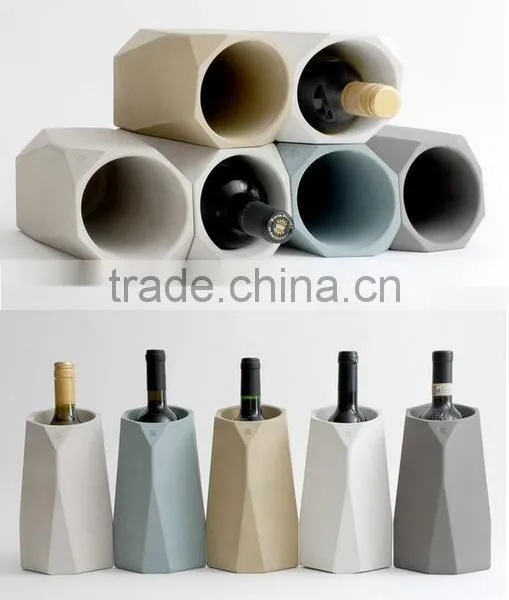 Wholesale Handmade Concrete Grey Cement Wine Cooler photo-2