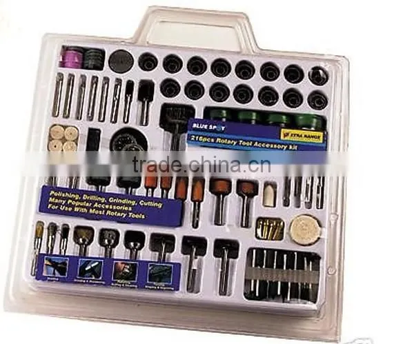 216 Pieces Rotary Drill Accessory Kit. Mini Rotary Power Drill Tool Accessory Kit .T0071 photo-2