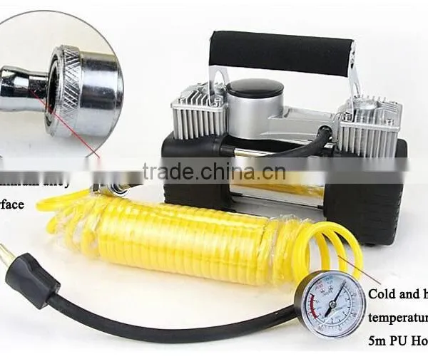 S10141 New 12V Double-Cylinder Car Inflatable Pump Air Compressor photo-2