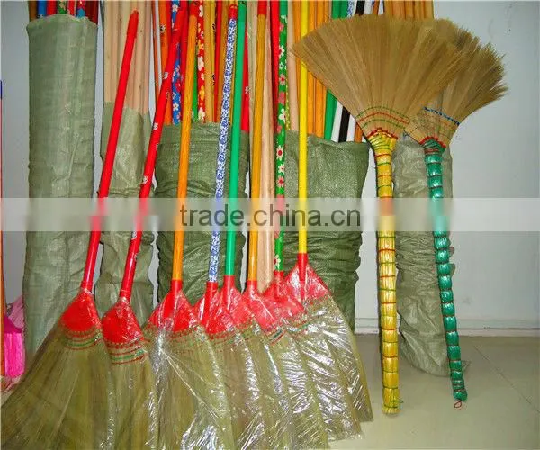 India Grass Broom With Wooden Stick photo-5