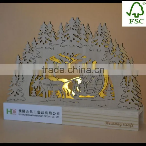 Father Christmas Cut Wooden Laser Cutting photo-2