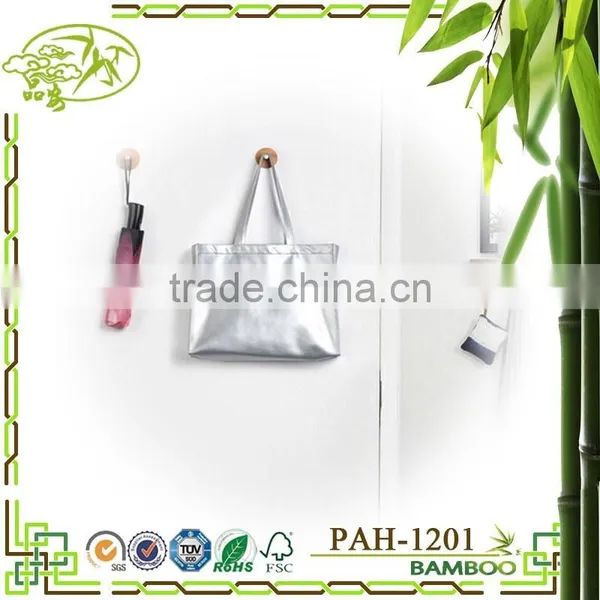 Aonong Bamboo Clothes Hook Group/stainless Hanging Hook/bamboo Hanging Rack With Stainless photo-5
