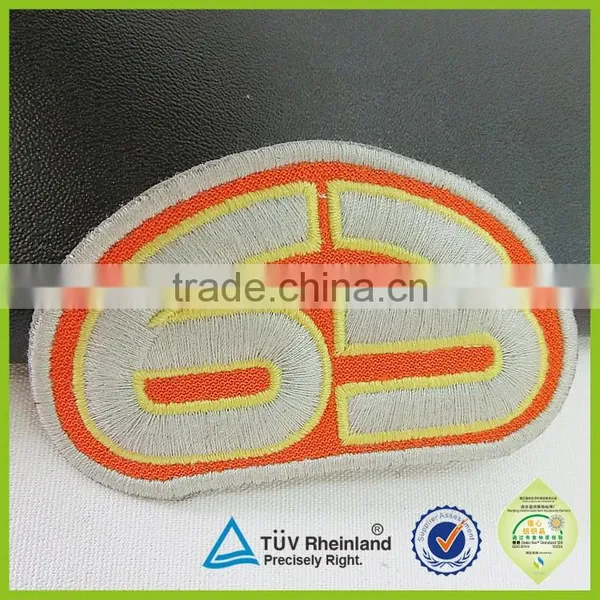 Embroidered Numbers Letter Design Iron on Embroidery Patches Label photo-2