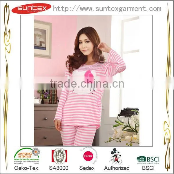 Made In China Long Sleeves Cotton Lady Pajama photo-4