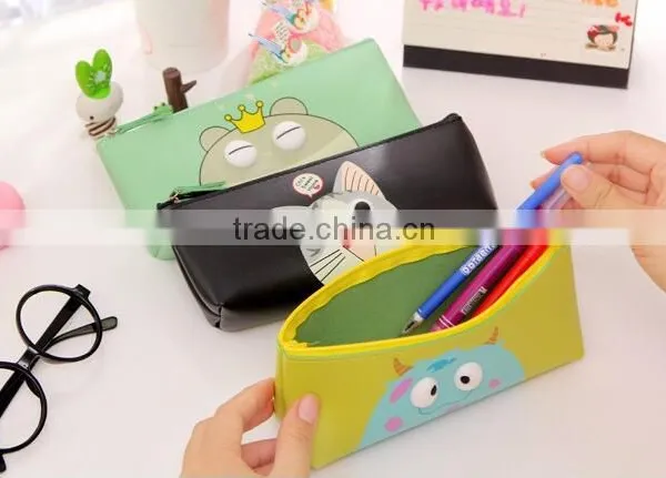 Wholesale Korean Logo Customs Novelty Cute Cartoon PU Pencil Bag Case photo-4