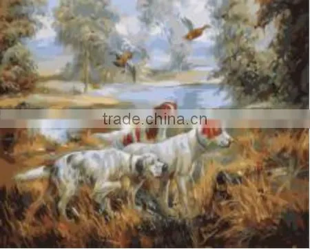 Hot Sale Handmade Running Horses Tiger,lion Painting Animal Oil Painting by Numbers Pictures photo-2
