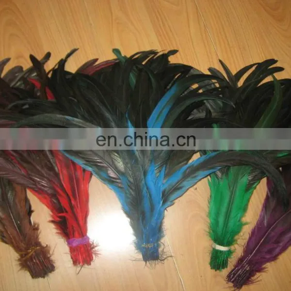 Wholesale 30-40cm Bright Pink Rooster Tail Feathers photo-3