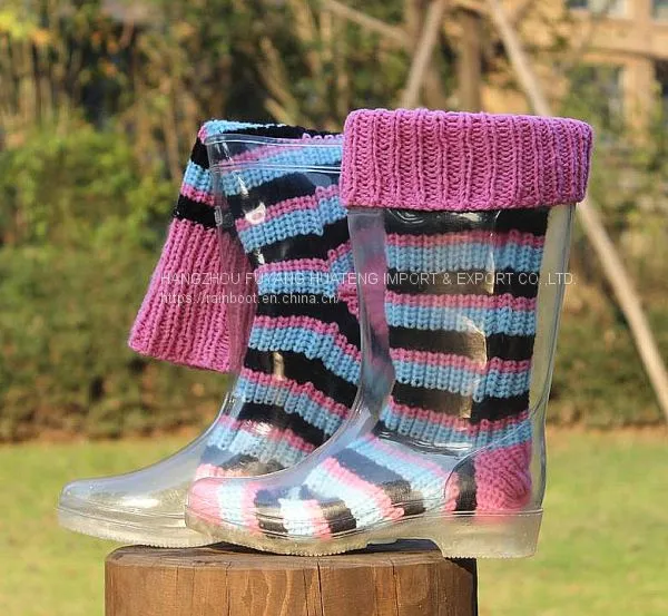 Women Transparent Rain Boots,Popular Transparent Ladies Boots,Transparent Lady Boots,Pretty Female Rain Boots photo-4