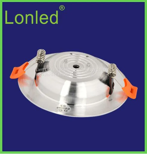 Ultrathin Aluminum Case 2.5 Inch 3W Recessed LED Downlight White+Silver/Silver--Lonled photo-3