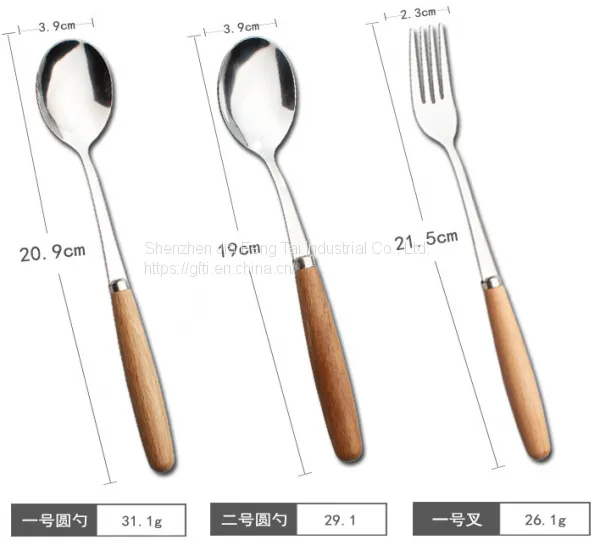 Wholesale Wooden Handle Cutlery Set Spoon Fork Knife in Flatware Set photo-2