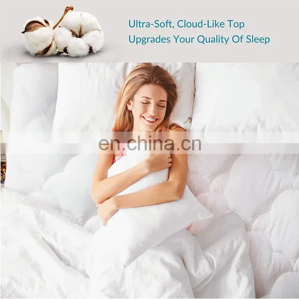 2020 Popular Cotton Damask Jacquard Quilted Mattress Pad photo-6