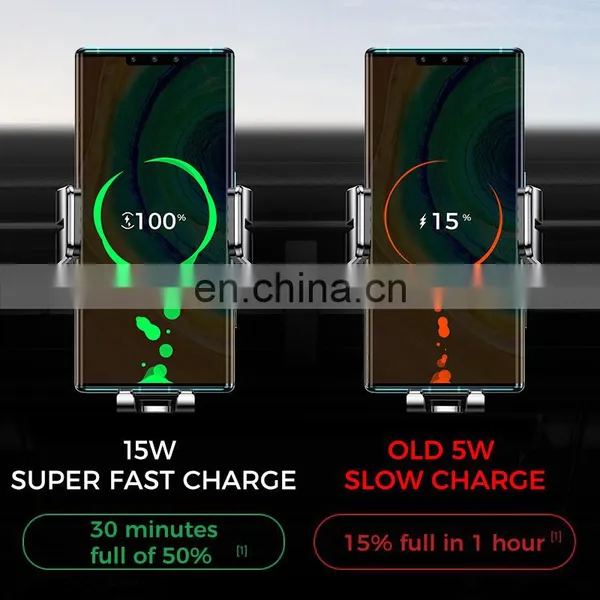 Joyroom Wireless Charger Automatic Sensor Mobile Phone Holder for Car Air Vent 15W Quick Charging photo-5