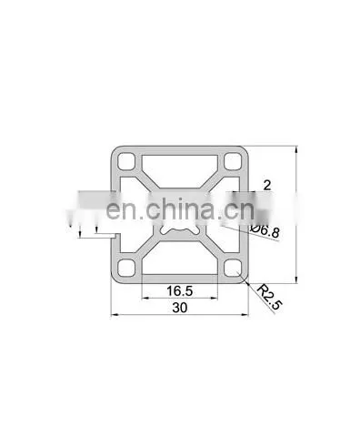 SHENGXIN Modular Framing System 30 mm T-slot 3030 v Slot 30 x 30 t Slot Aluminum Extrusion Profile photo-2