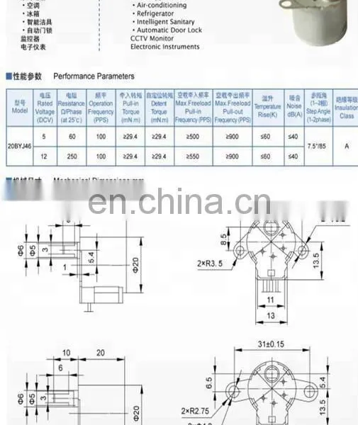 MBI-20BYJ46 18degree 12v Stepper Motor photo-3