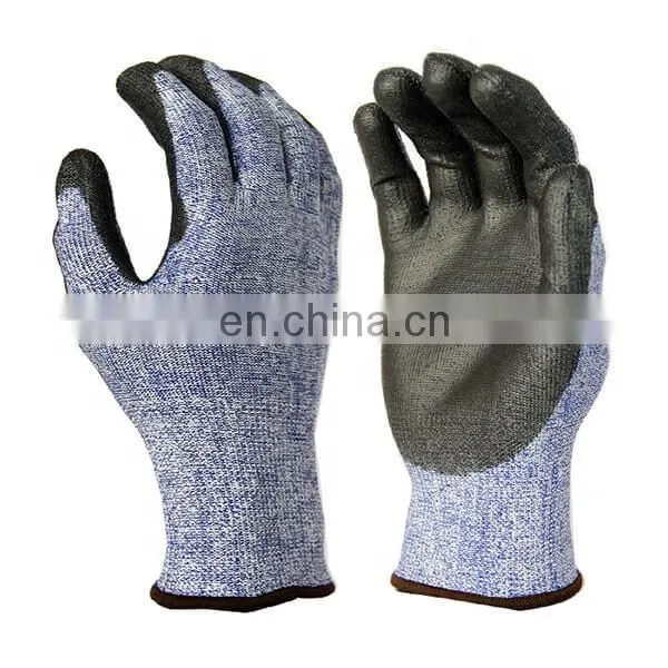 Ansi Level 5 PU Dipping Puncture Resistant Gloves For Construction photo-3