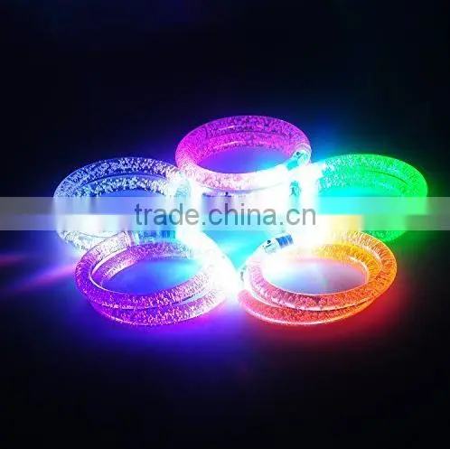 LED Light Up Flashing Bracelet Bangle Acrylic Wristband Glow Blinking Party Club photo-3