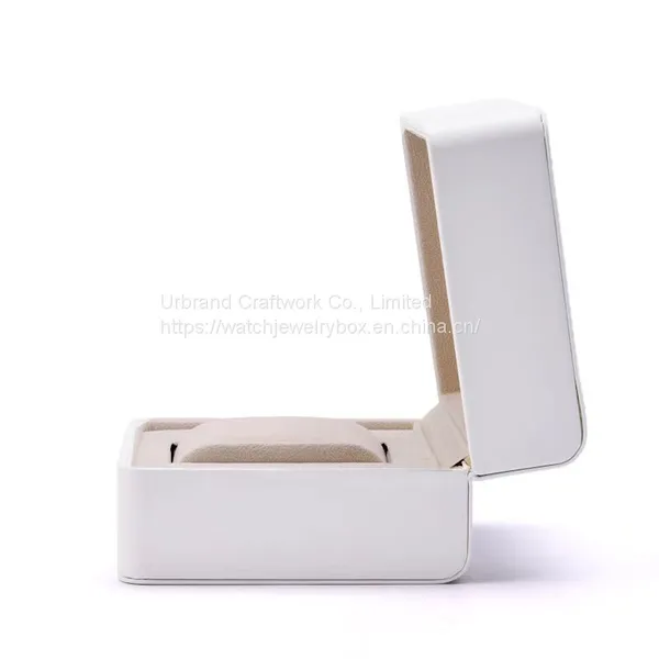 New Design Round Watch Box PU Leather Single Watch Box Gift Box Packaging Storage Gift Box photo-2