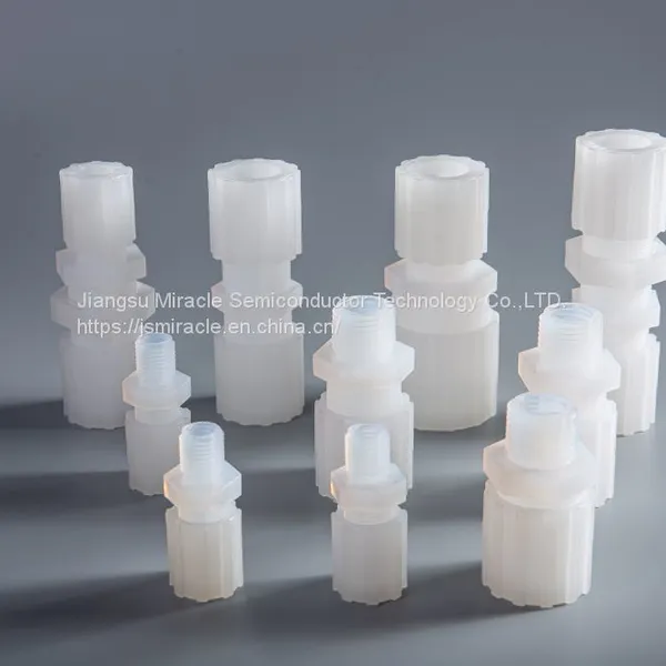 Superior Corrosion Resistance Transparent PFA Fitting For Chemical Anticorrosion PFA Straight Union Reducer