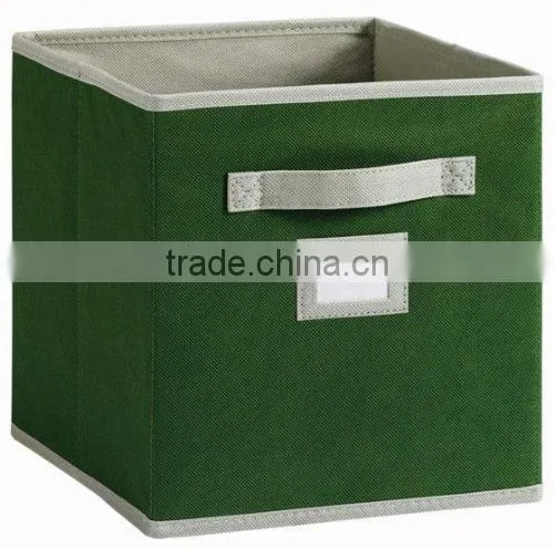 Non-woven Storage Boxes, Folding Basket With Small Pvc Pocket photo-3
