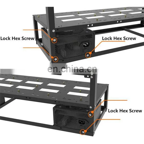 8 GPU Open Air Rig Frame Steel Rig Rack in Stock photo-5