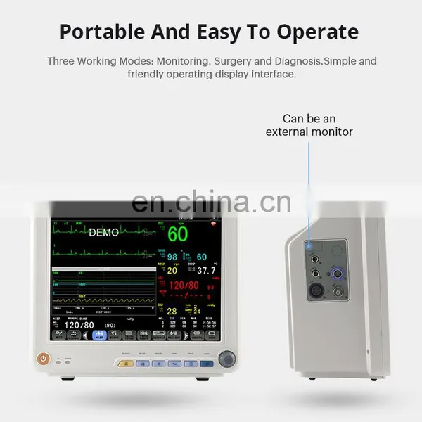Vet Medical Monitor With ECG Waveforms Display for Vet Hospital photo-5