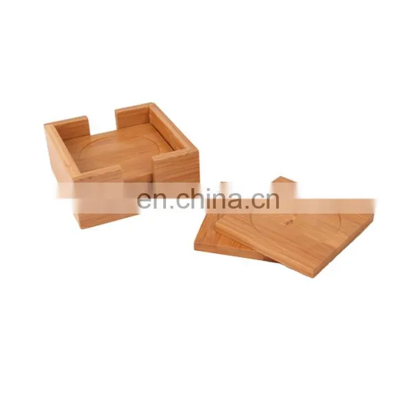 Japanese Minimalist Style High Quality 6-pack Set Premium Bamboo Coasters photo-2