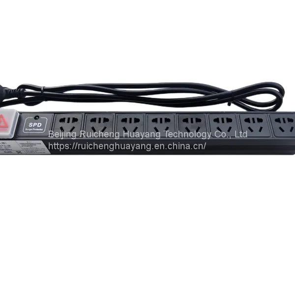 PDU Cabinet Power Socket 8-position 10a Row With Switch, New National Standard, Special Multi-function Wiring Board for High-power Industrial Machine Room Cabinet