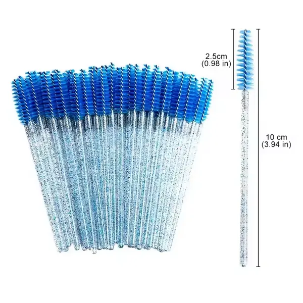 50pcs Cheap Disposable Nylon Mascara Wands and Eyelashes Curler in Portable Cosmetiquera Eyelashes Brush Free Samples photo-4