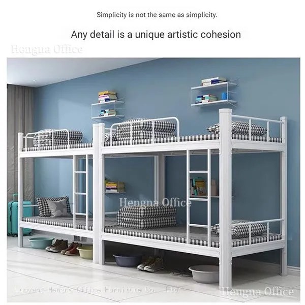 Professional Bunk Beds With Stairs and Storage HG-BB069 |Reinforced Profile Steel 180cm Height for Hostel and Boarding School-China Supplier for UK photo-3