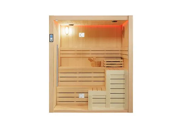 Modern 2 Person Panoramic Glass Relaxation Sauna Room Outdoor Villa, Dry Steam Red Cedar Solid Wood photo-2